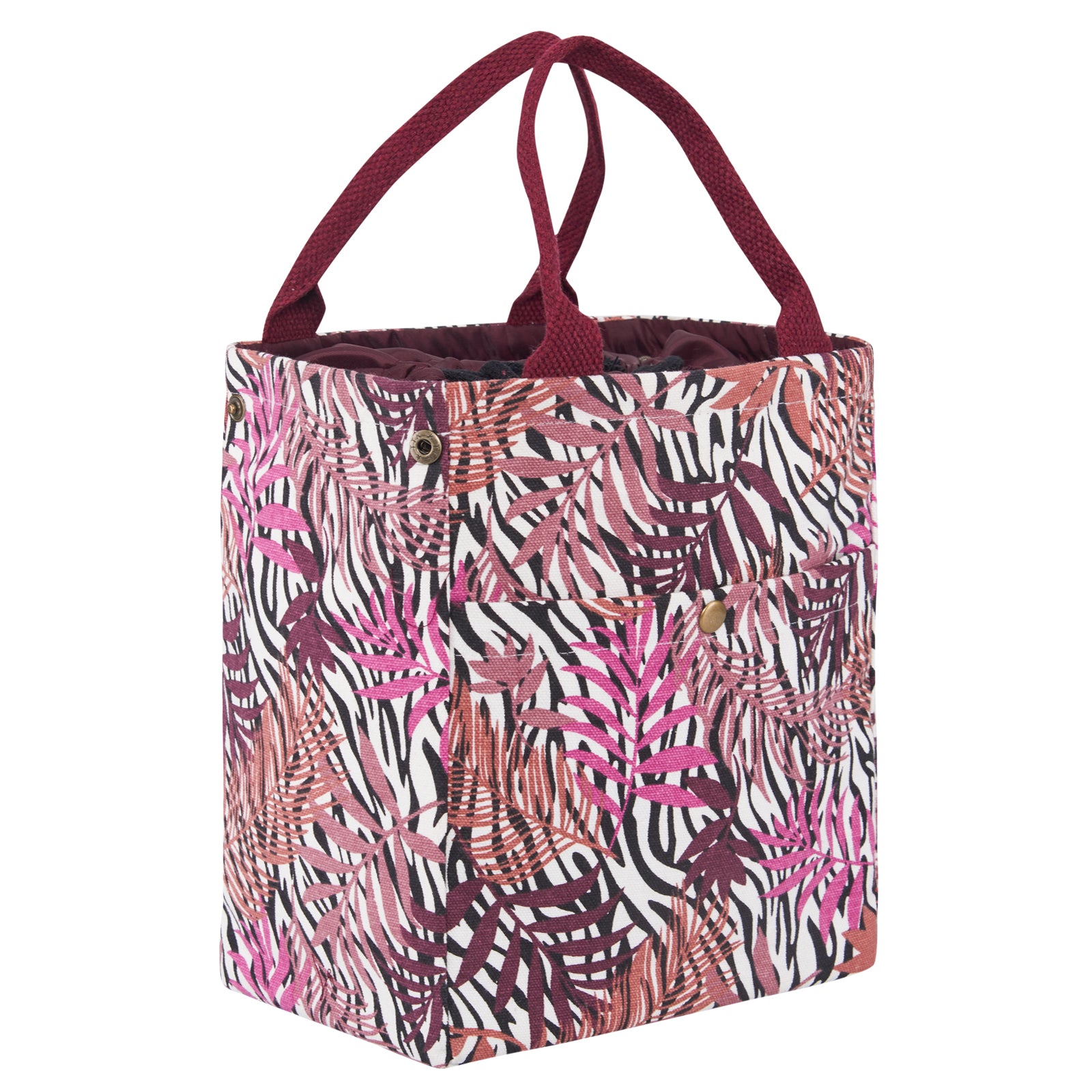 Pink Leaf Lunch Bag